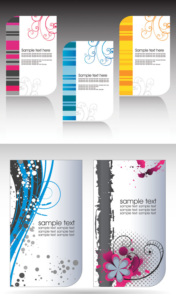 精美的花纹卡片模板&mdash;&mdash;矢量素材