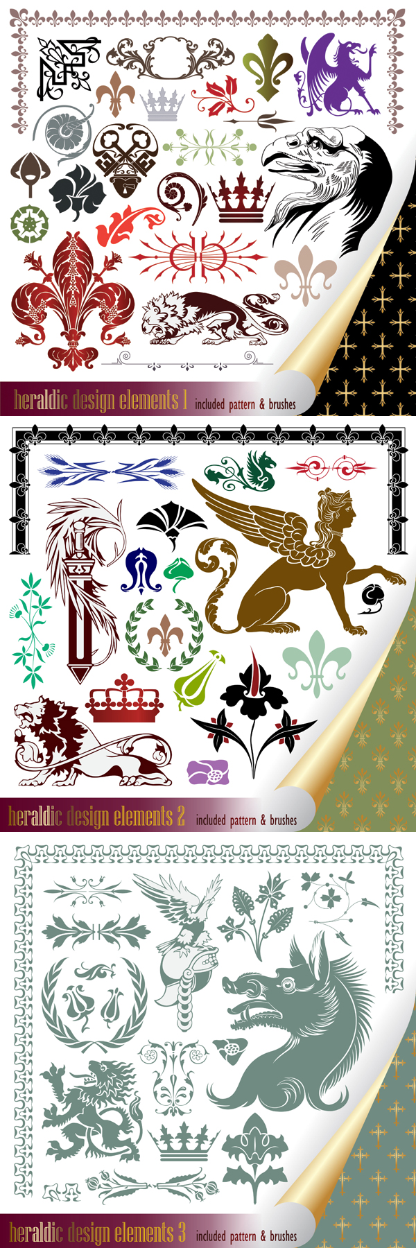 经典欧式花纹图形&mdash;&mdash;矢量素材