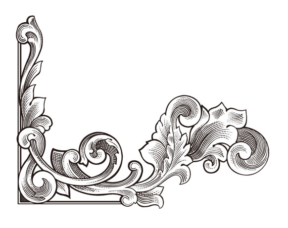 实用华丽花纹矢量素材