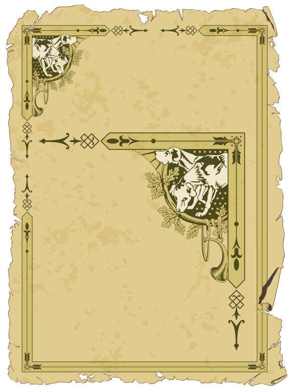 老式经典图案与边框04&mdash;&mdash;矢量素材