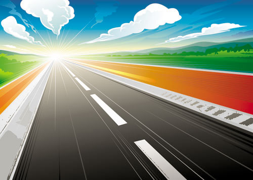 卡通漫画日出03&mdash;&mdash;矢量素材