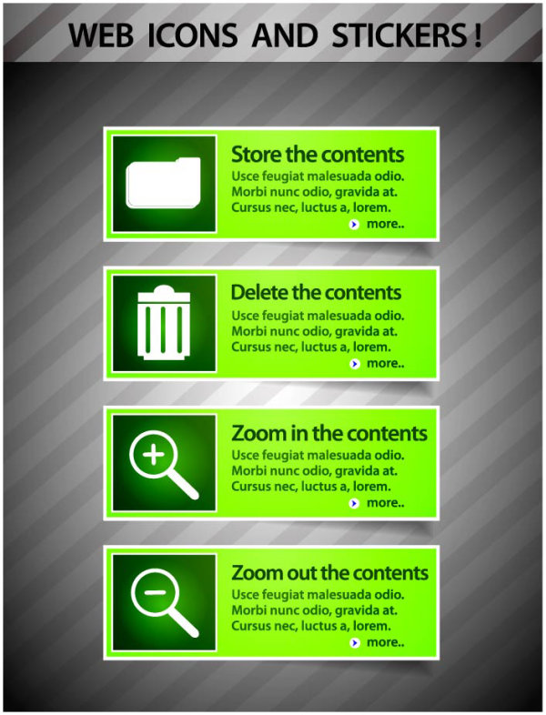 网页图标和贴纸02&mdash;&mdash;矢量素材