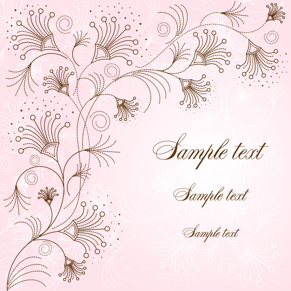 精美手绘花纹背景02&mdash;&mdash;矢量素材