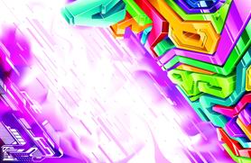 缤纷立体几何背景矢量素材