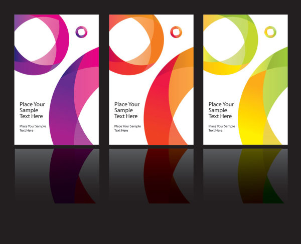 动感彩带卡片01&mdash;&mdash;矢量素材