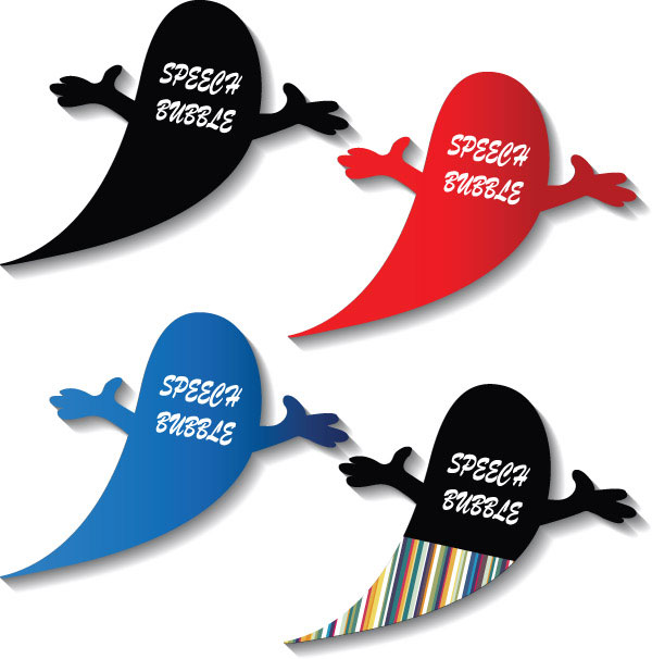 可爱的对话框矢量素材-2