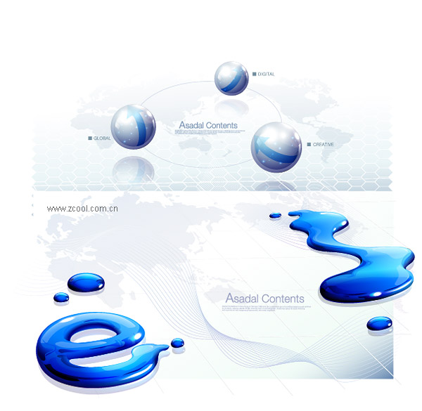 E vector water droplets