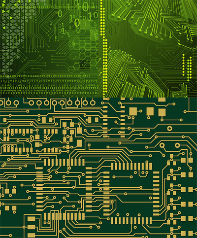 Electronic board circuit board vector material