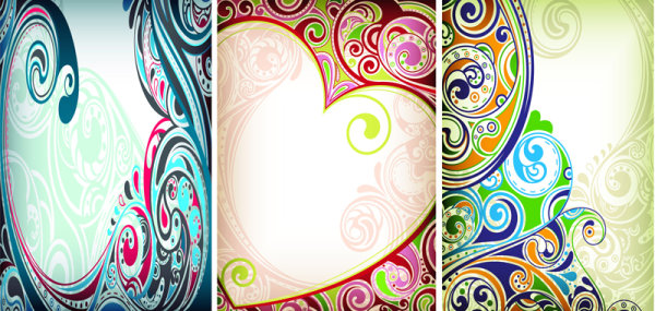 欧式花纹背景矢量素材-2