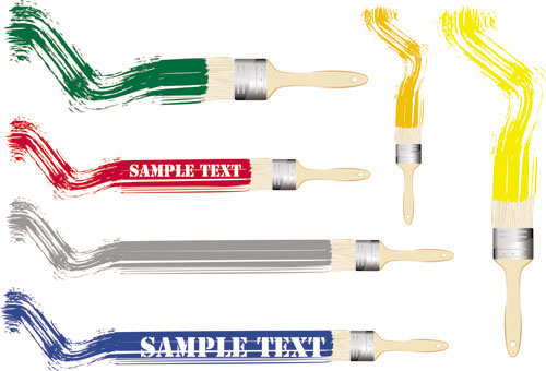 The different colors of paint brush - 02