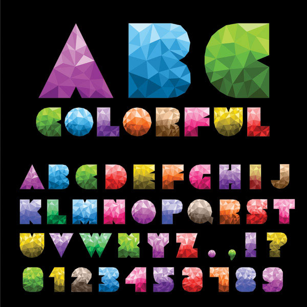 钻石英文字矢量素材