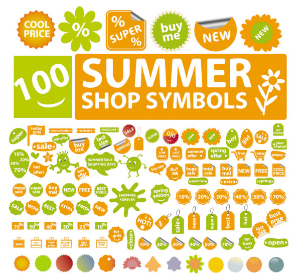 橙色标签04&mdash;&mdash;矢量素材