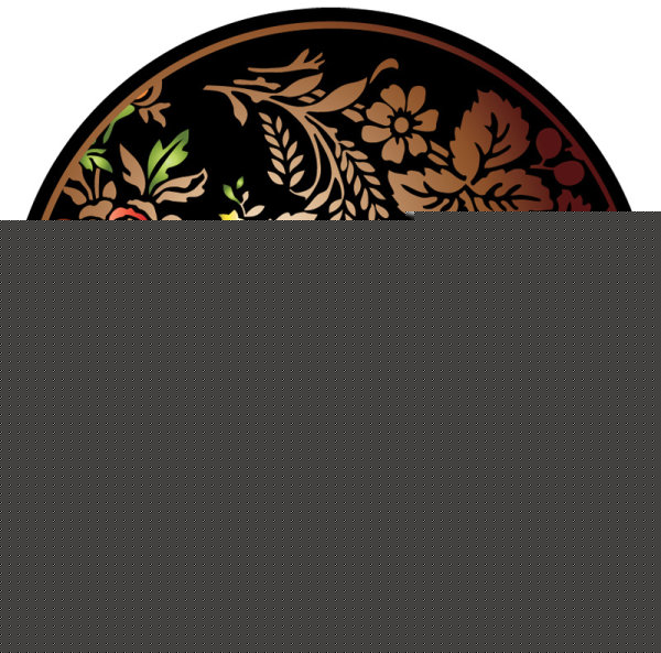 Colorful folk art painting 04 - vector material