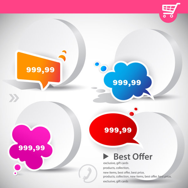 立体标签03&mdash;&mdash;矢量素材