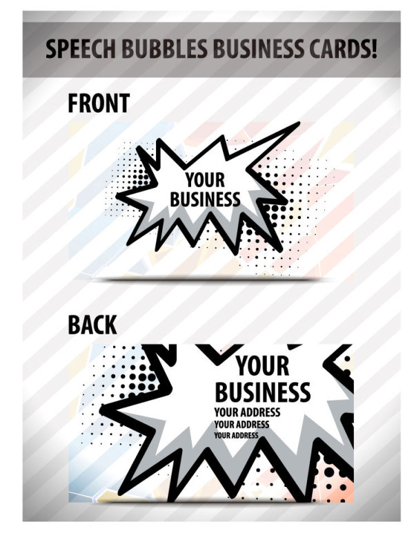 语音泡沫名片03&mdash;&mdash;矢量素材