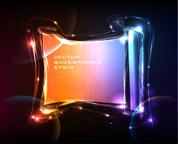 绚丽的霓虹灯特效02——矢量素材