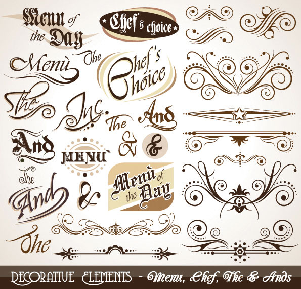 European pattern elements 01 - vector material