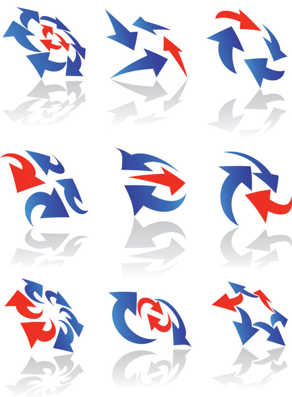 动感箭头图形02&mdash;&mdash;矢量素材