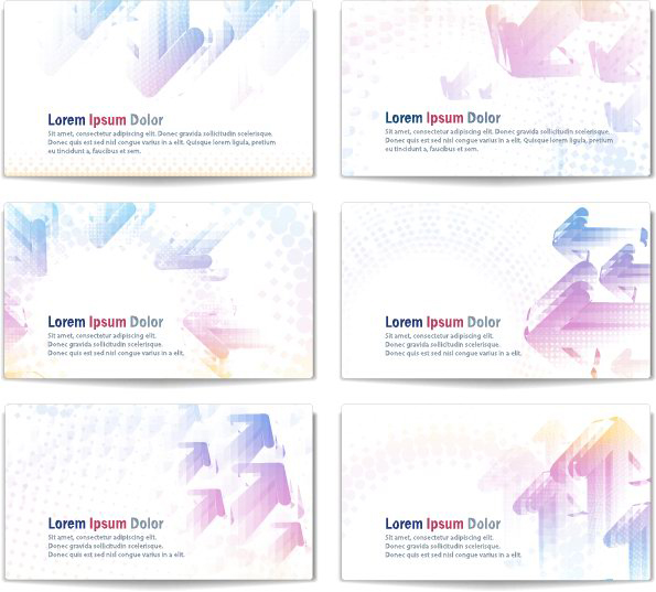 素雅箭头卡片背景矢量素材