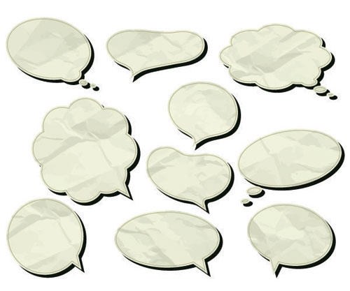 纸痕对话框&mdash;&mdash;矢量素材