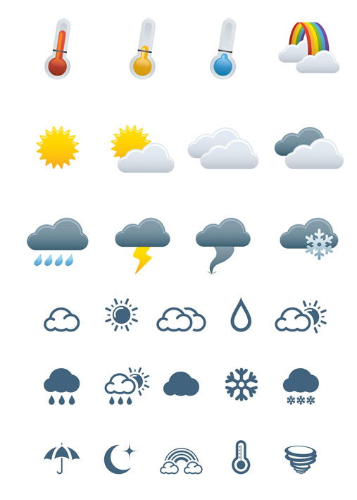 Weather icons - vector material