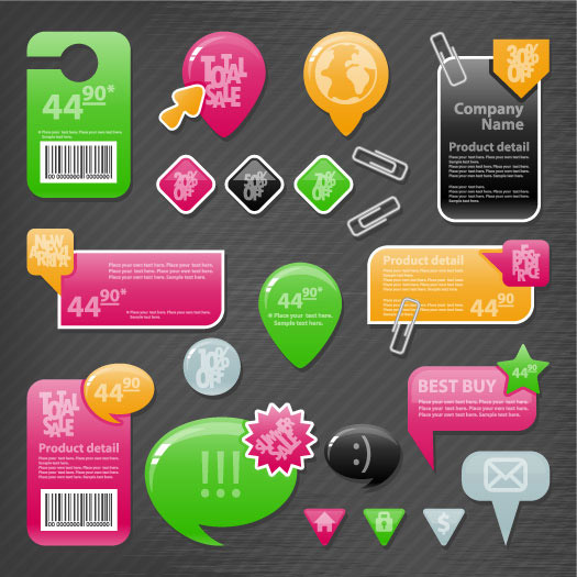 精美对话框元素02&mdash;&mdash;矢量素材