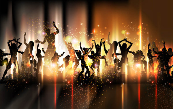 Colorful background dance 1 - vector material