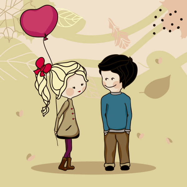 Cartoon Couple 04 - vector material