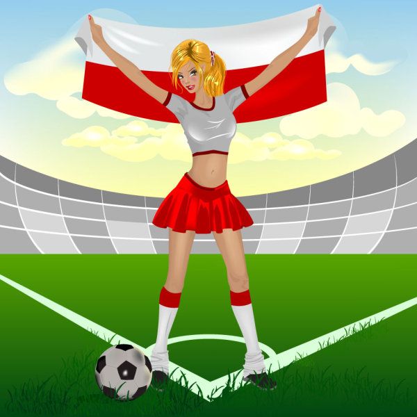 Cartoon Soccer elements 01 - vector material
