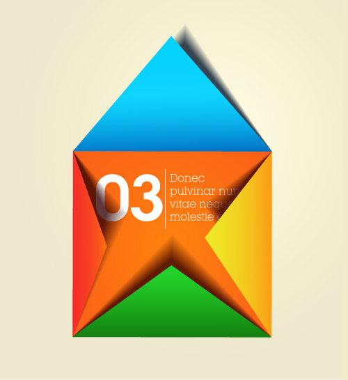 Color origami 02 - vector material