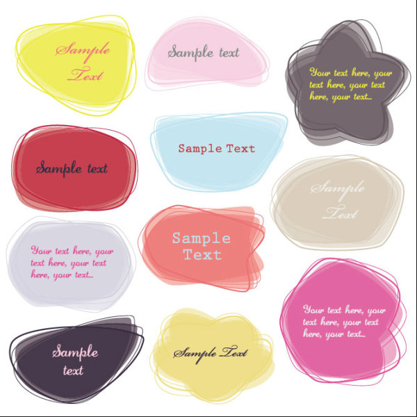 Cute label 02 - vector material