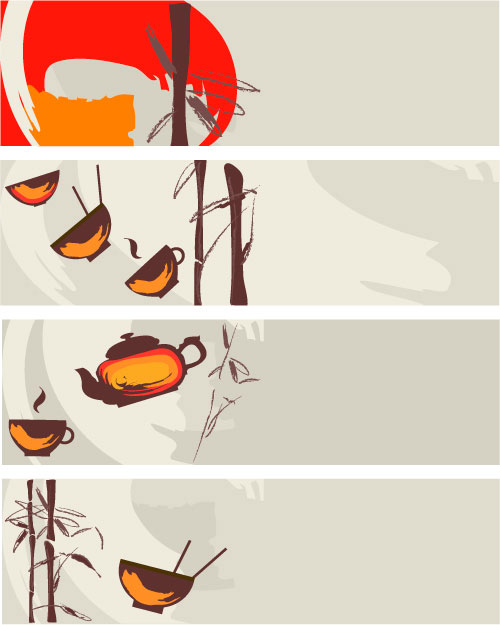 Bamboo the theme banner-vector material