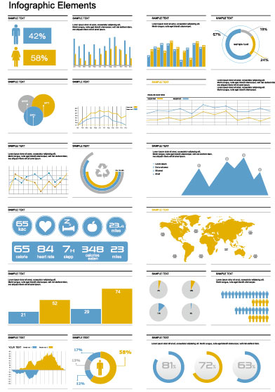 Business information data Figure 01 - vector material