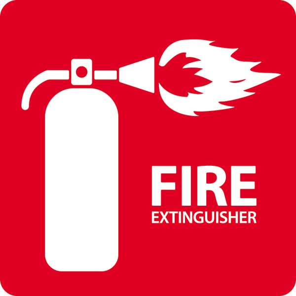 The fire extinguishers logo - vector material