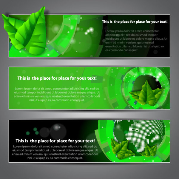 Colorful banner stickers 03 - vector material