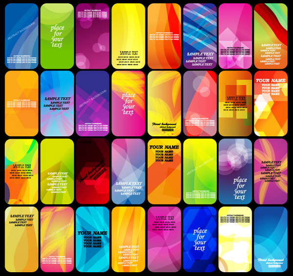 The gorgeous halos card background 02 - vector material