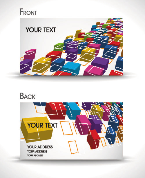 Dynamic gorgeous card background 04 - vector material
