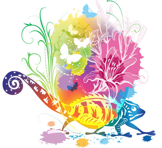 Brilliant illustrator background 03 - vector material