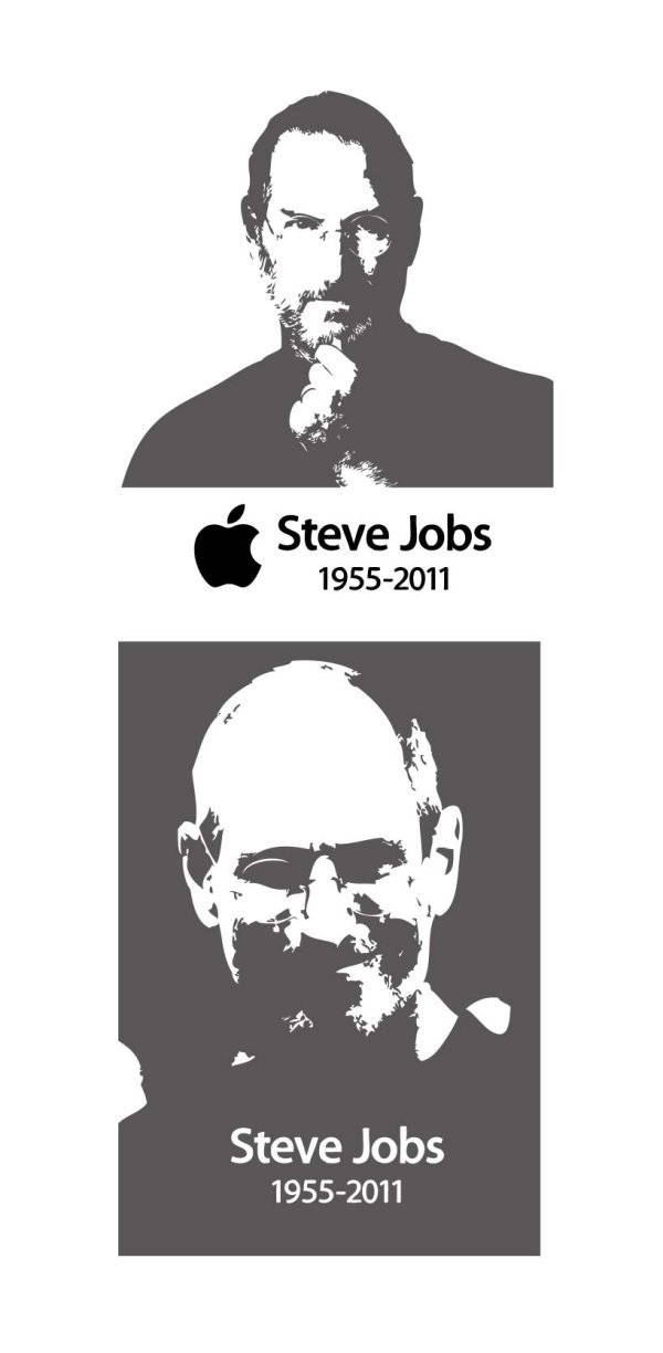 steve jobs Steve Jobs black and white vector material