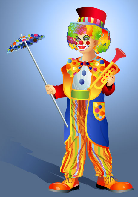 Clown illustrator 03 - vector material