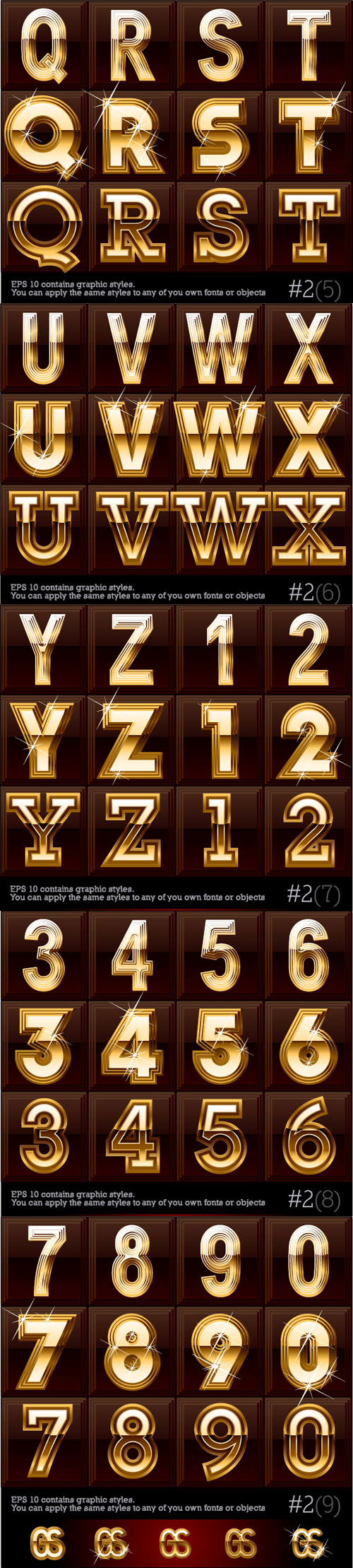 Starry Art letters 02 - Vector material