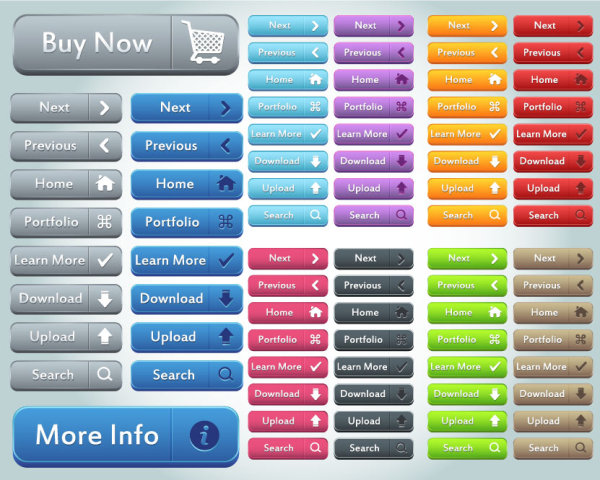 The delicate web buttons sinks 01 - vector material