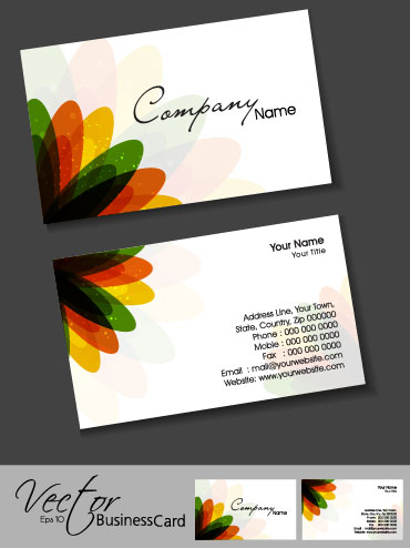 Colorful card design 08 - vector material