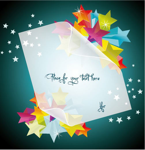 Brilliant dynamic five-pointed star 04 - vector material