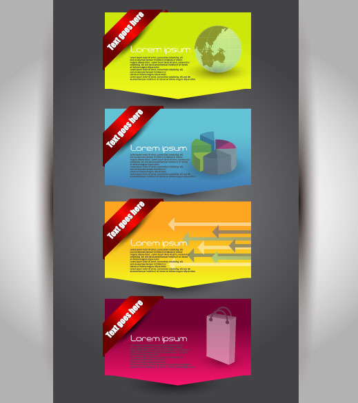 Stylish Web banner 01 - vector material