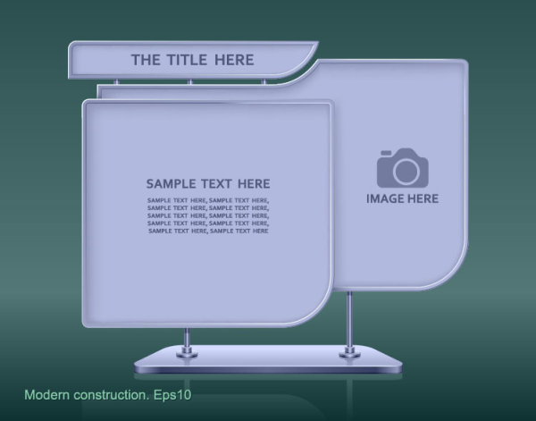 Fashion photo frame design 05 - vector material