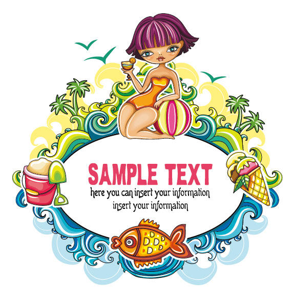 Cute cartoon pattern 02 - vector material