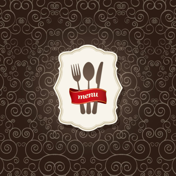 Exquisite menu cover design 02 - vector material