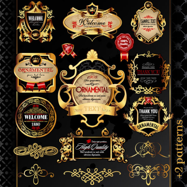 Continental Gold Label 02 - vector material