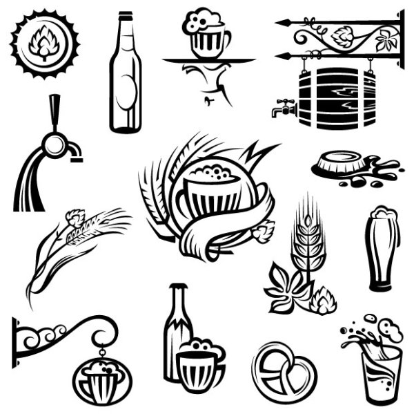 Beer labels 03 - vector material